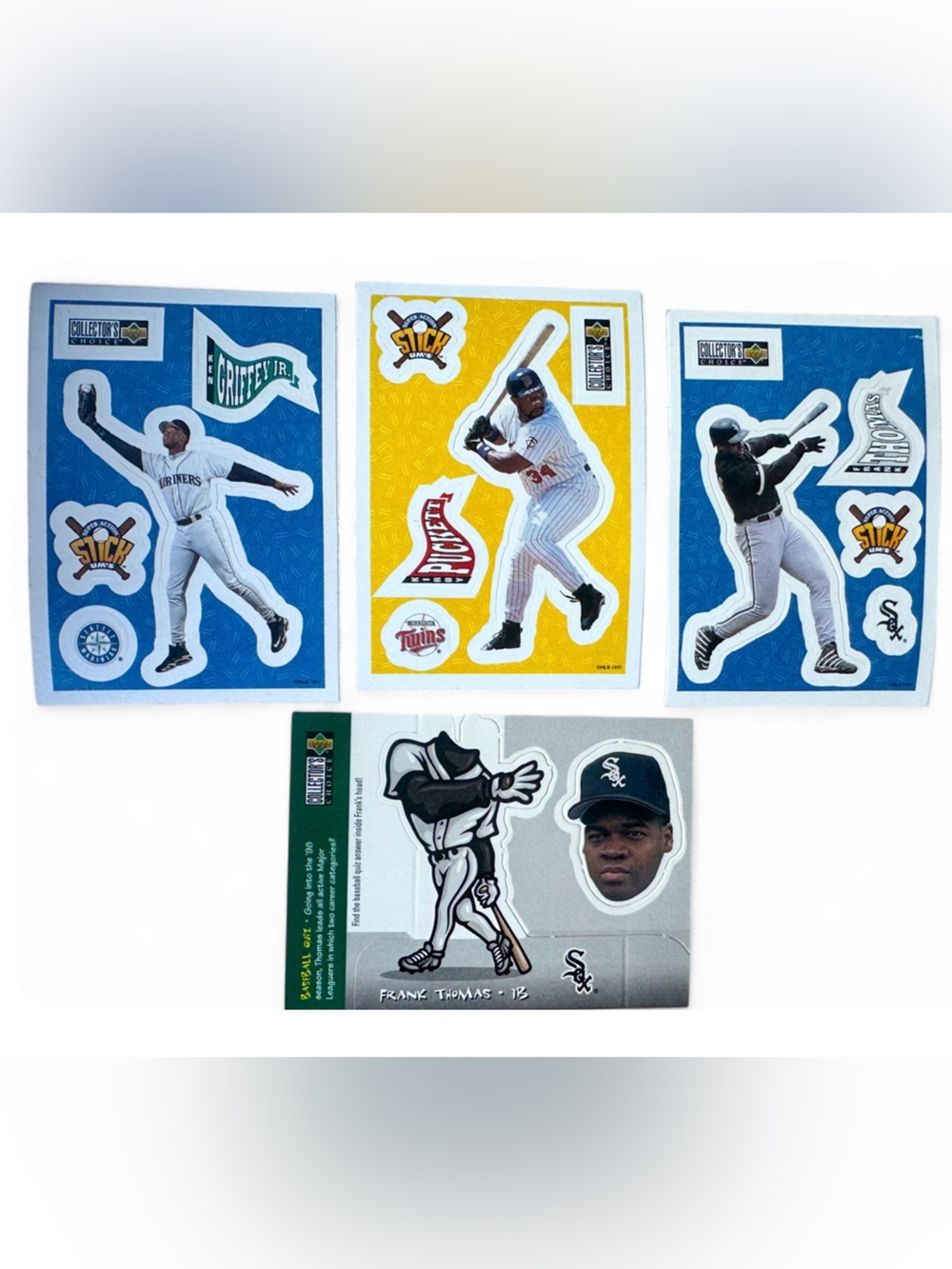 Vintage 1996 Upper Deck Collector's Choice Stick-Ums Sticker Lot